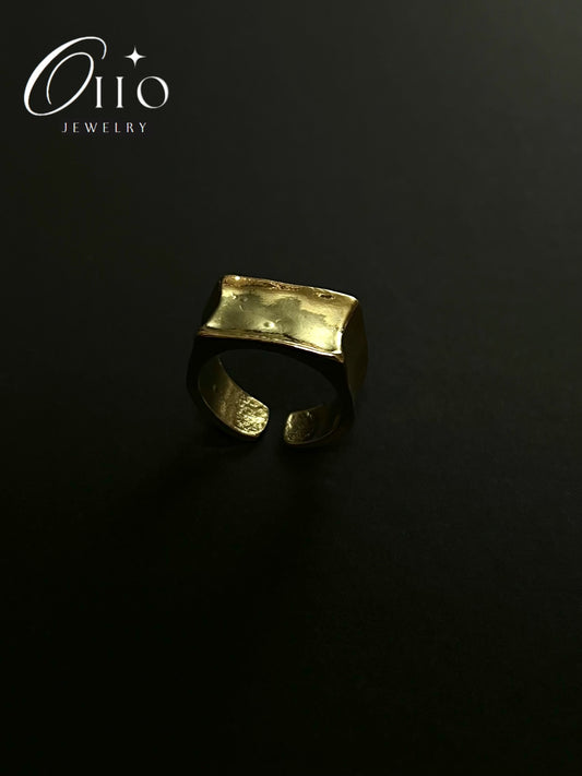 Simple Irregular Gold Ring