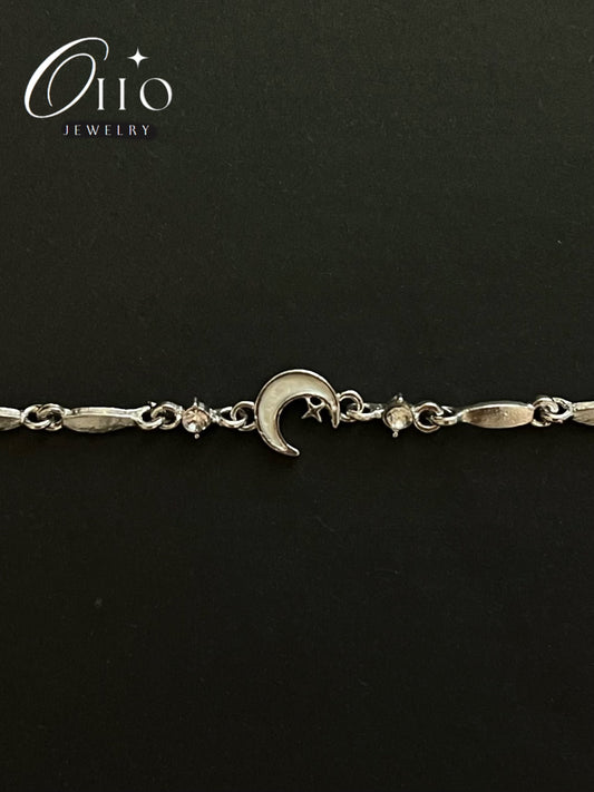 Moon and Mother of Pearl Adjustable Bracelet