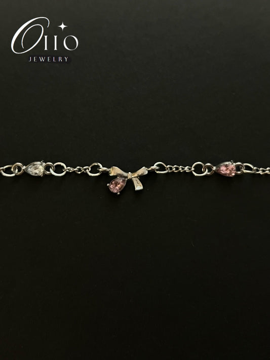 Pink Bowtie Diamond Bracelet